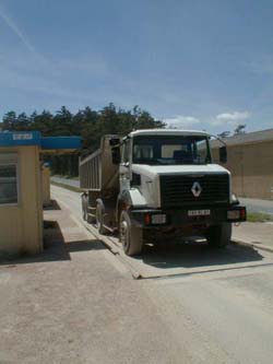 Camion lors du pesage